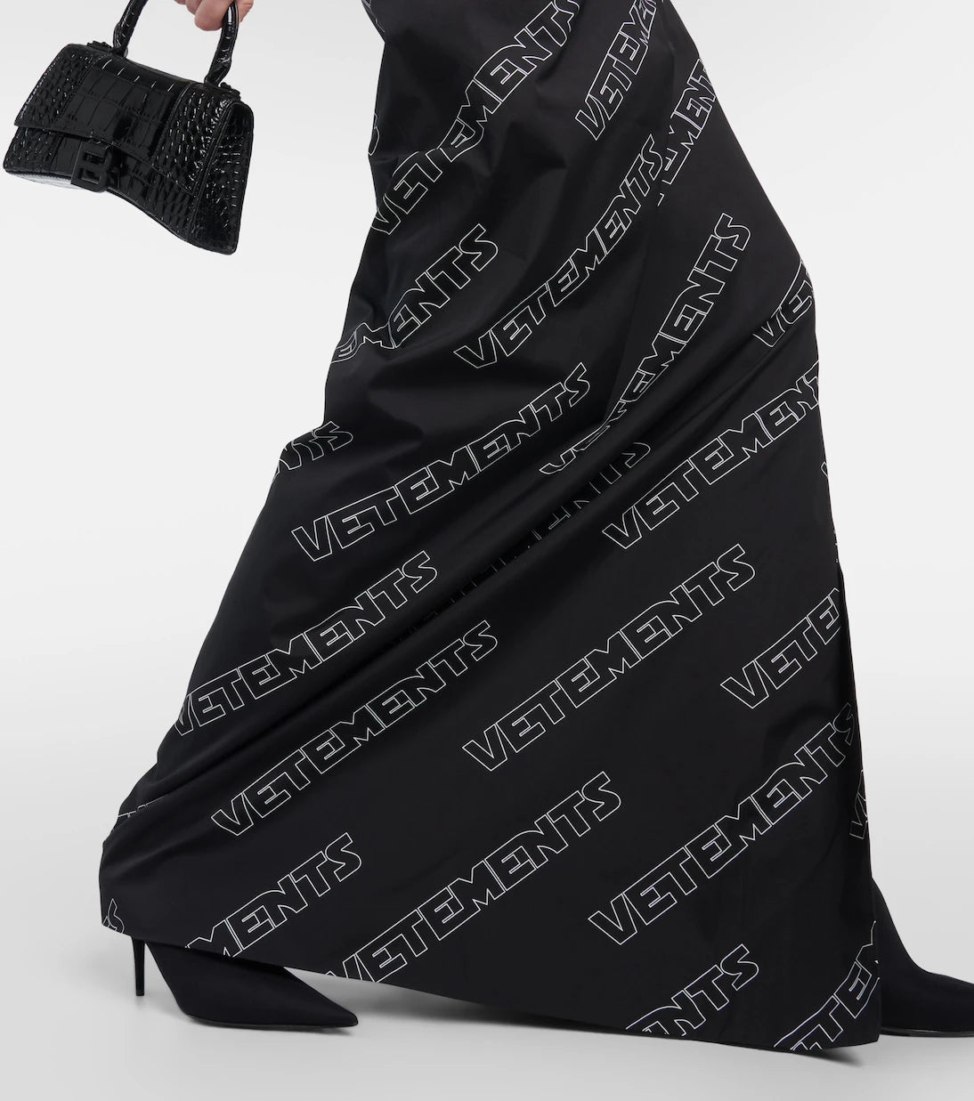Vetements - Logo cotton wrap skirt