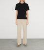 Burberry Black Cotton Check Label T-Shirt