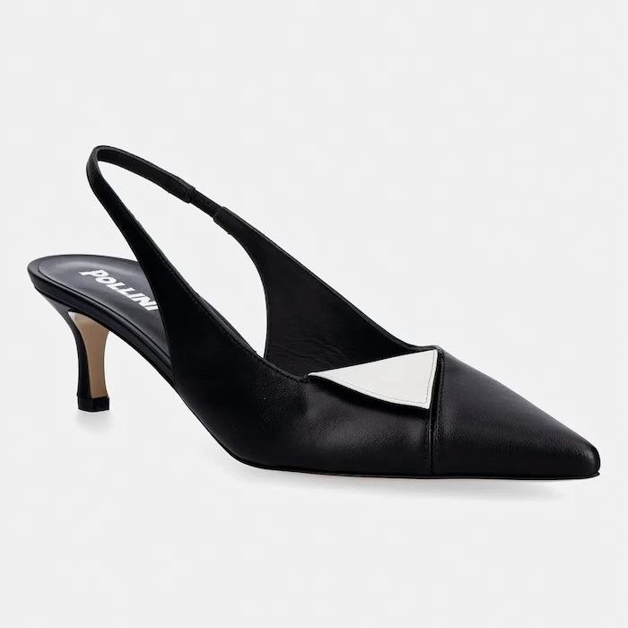 Pollini обувки с ток от кожа
