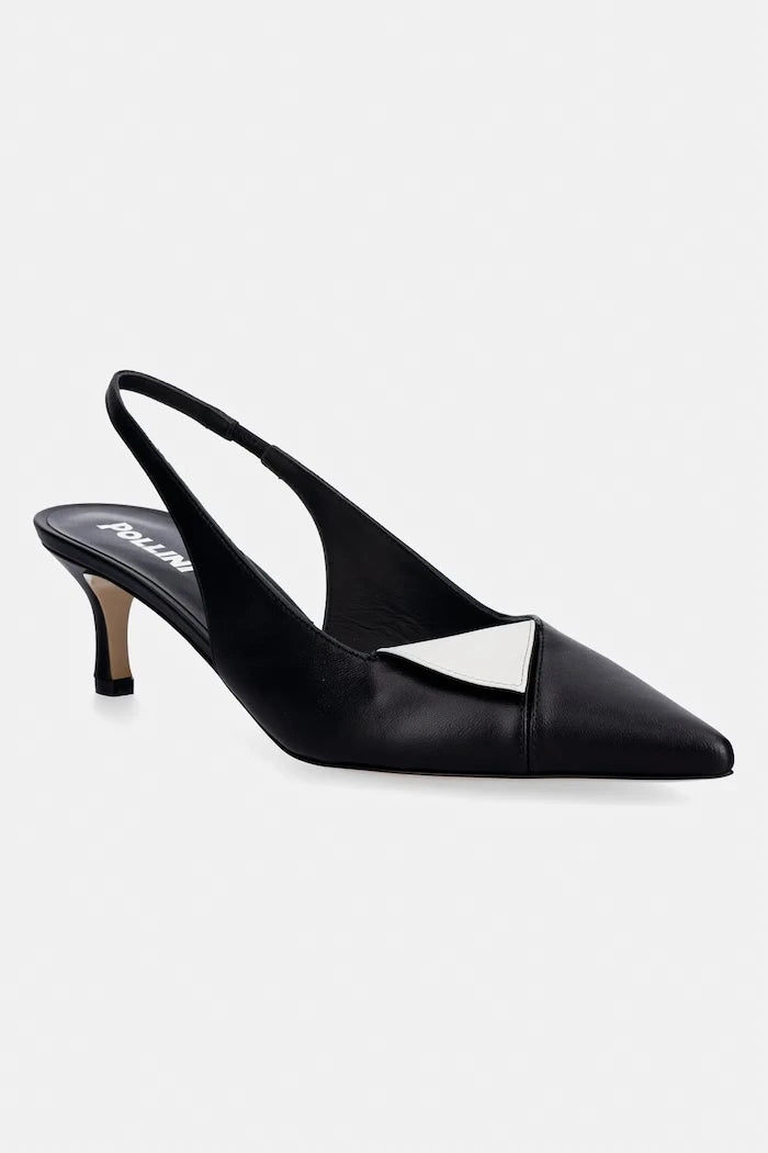 Pollini обувки с ток от кожа