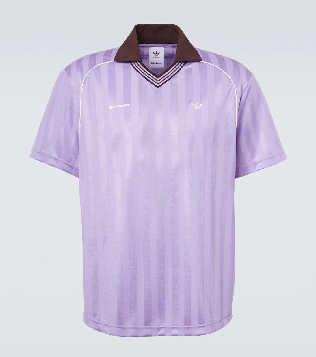 Adidas - x Wales Bonner striped polo shirt