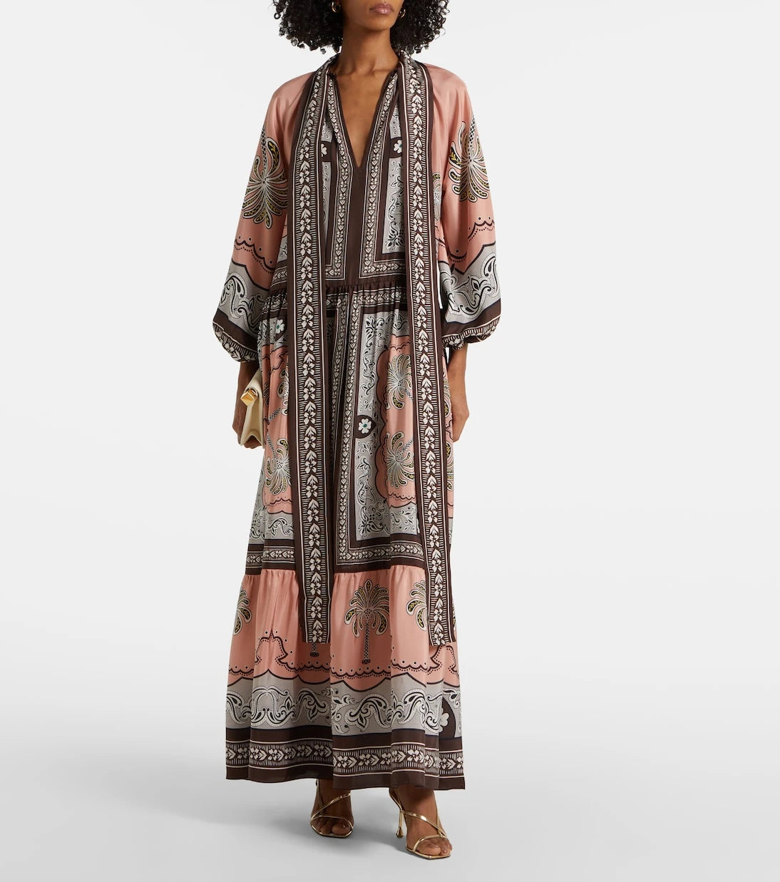 La DoubleJ - Athena printed silk maxi dress