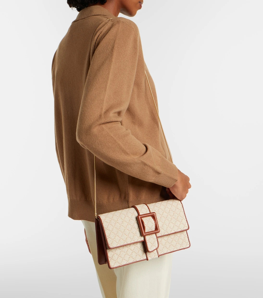 Manolo Blahnik - Maycap raffia-effect clutch