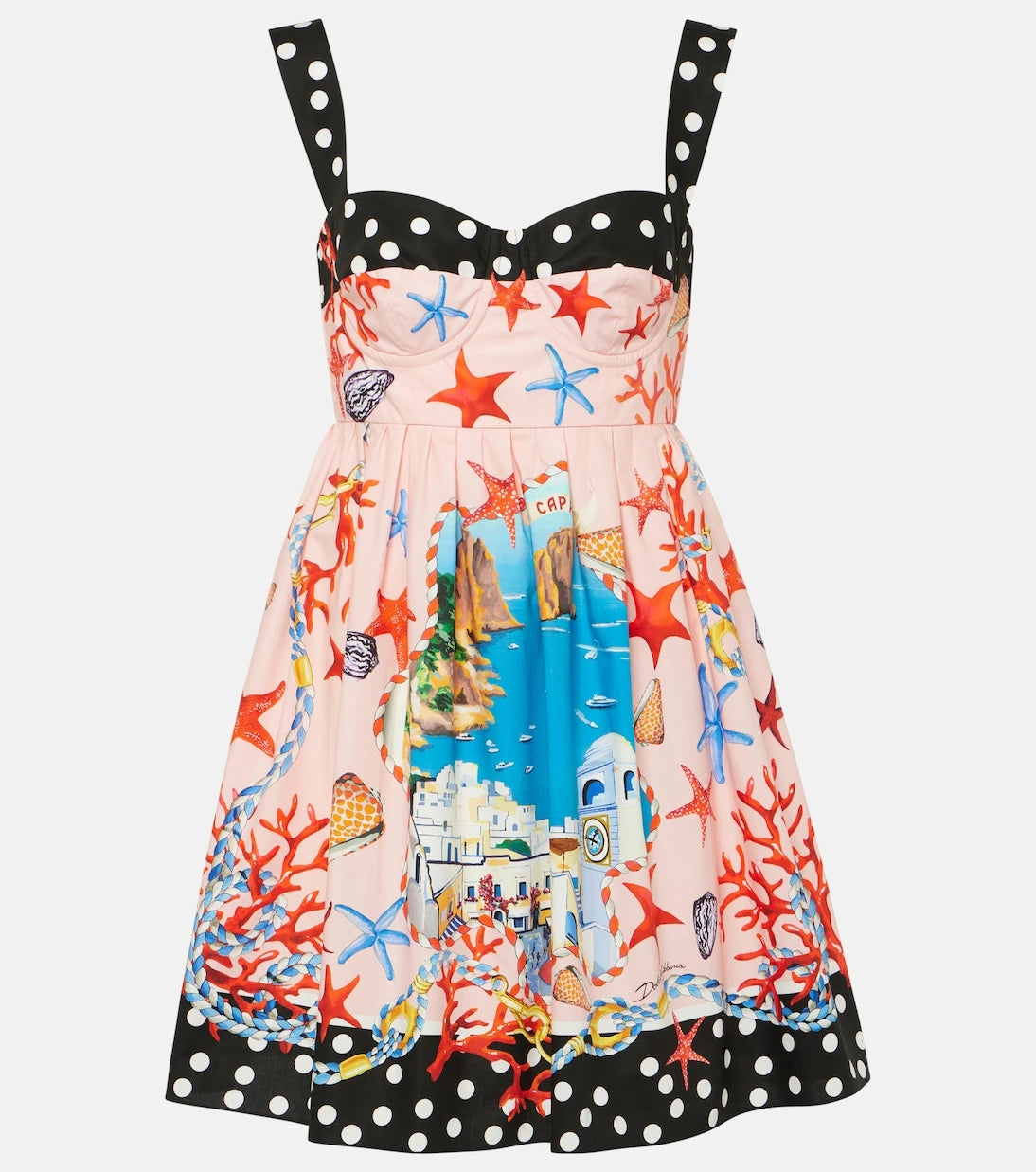 Dolce&Gabbana - Capri printed cotton minidress