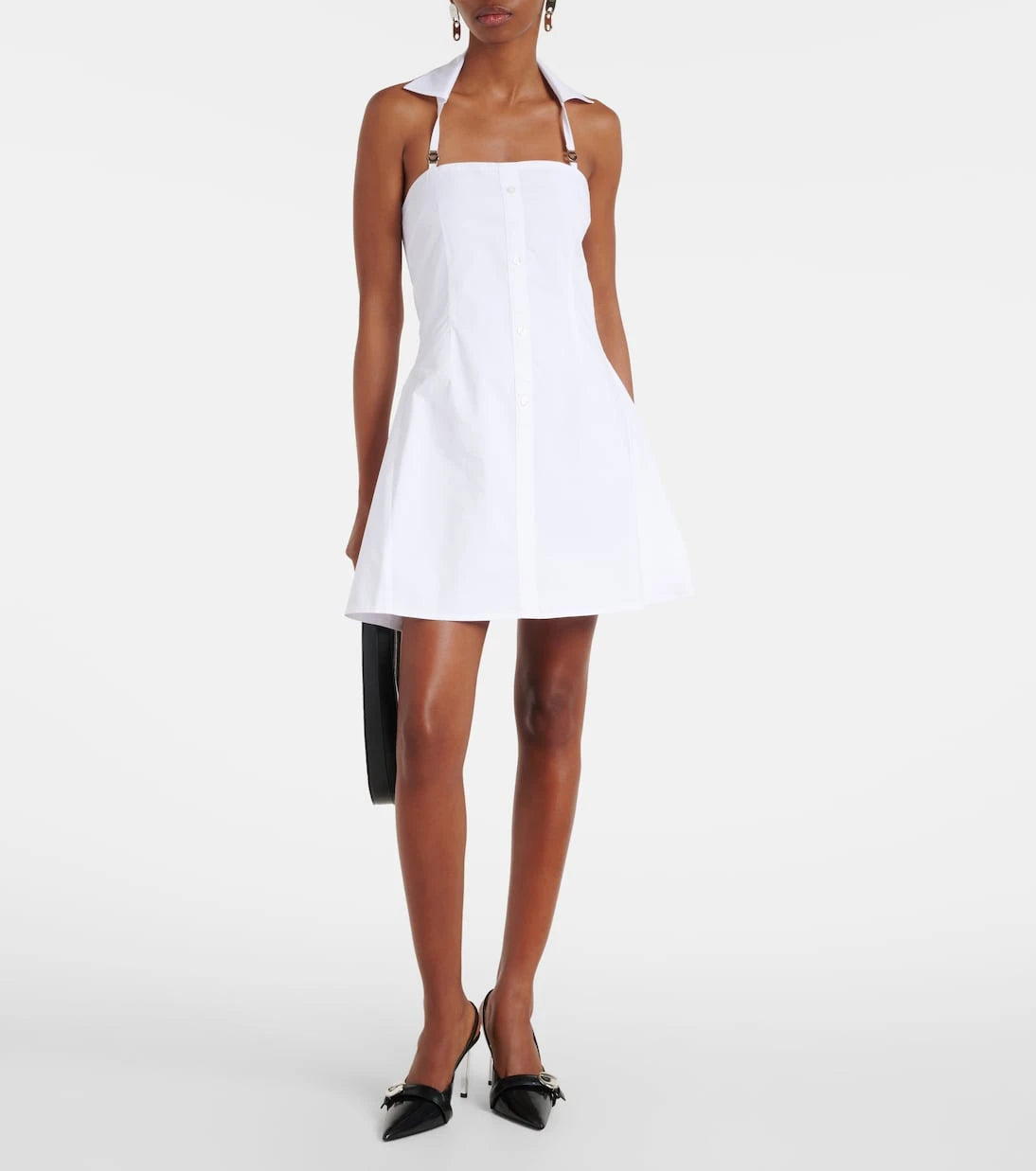 Coperni - Halterneck cotton minidress
