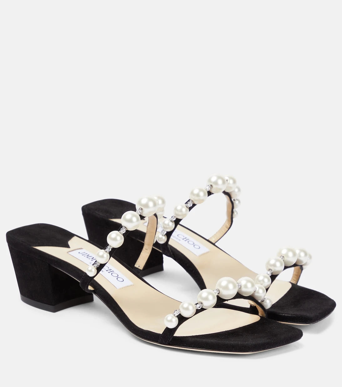 Jimmy Choo - Amara 45 embellished suede sandals