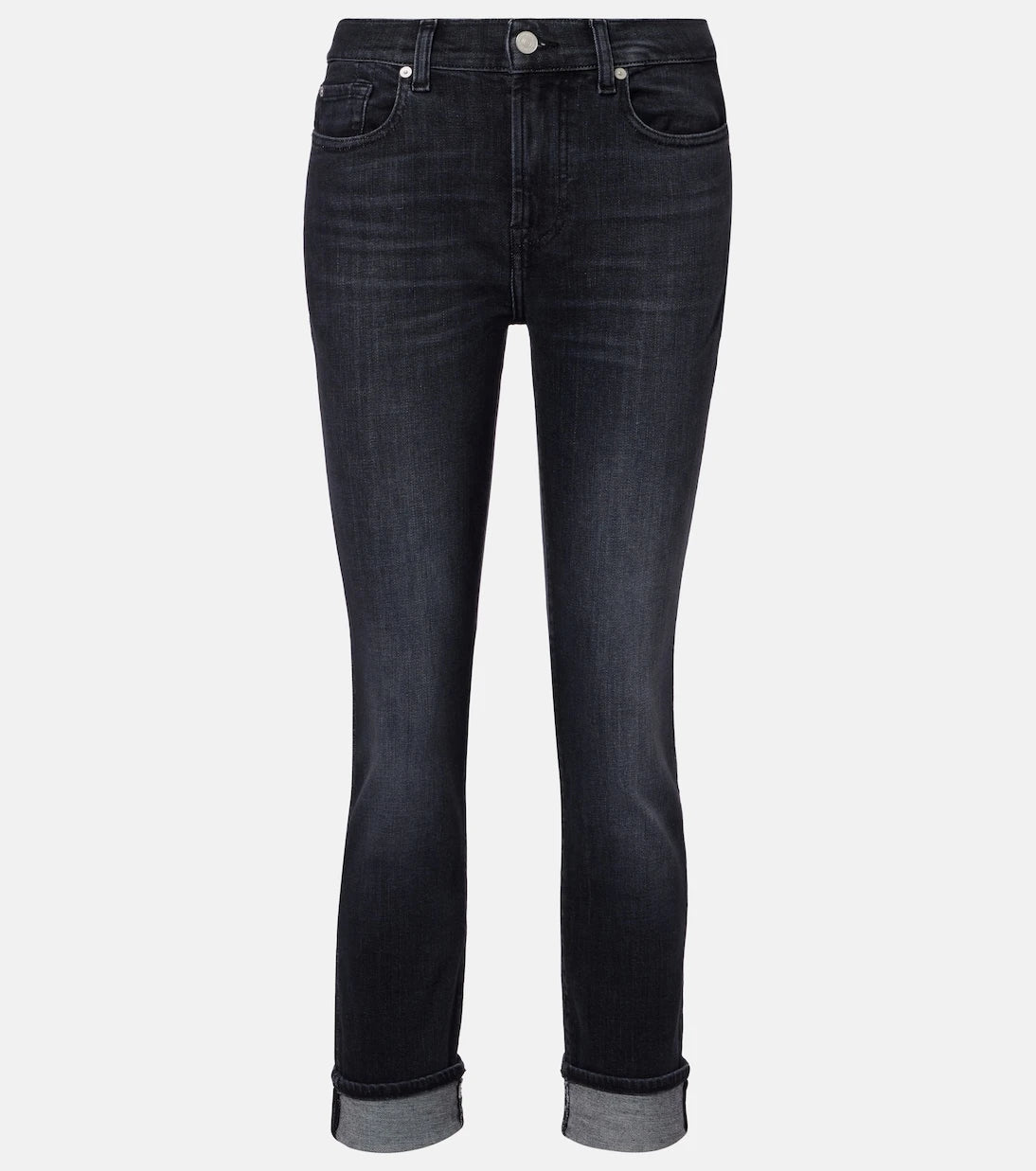 7 For All Mankind - Mid-rise cropped skinny jeans