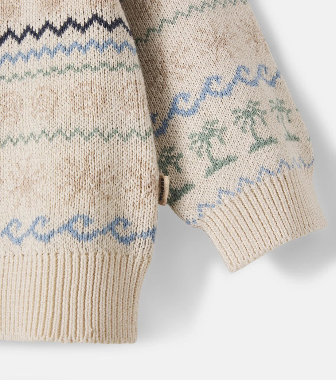 Wheat - August cotton jacquard sweater