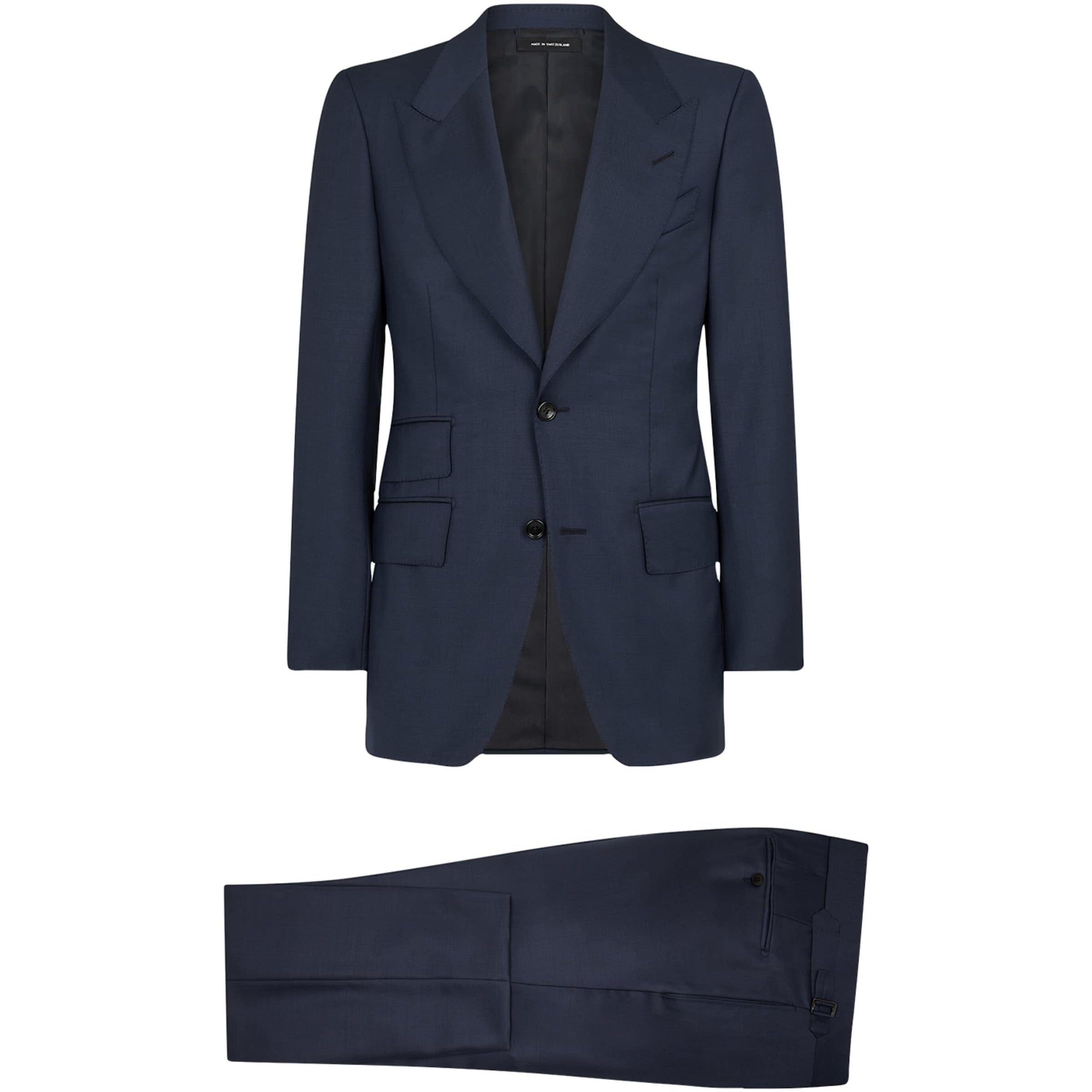 TOM FORD Wool Super 110s Sharkskin Shelton 2-Piece Suit