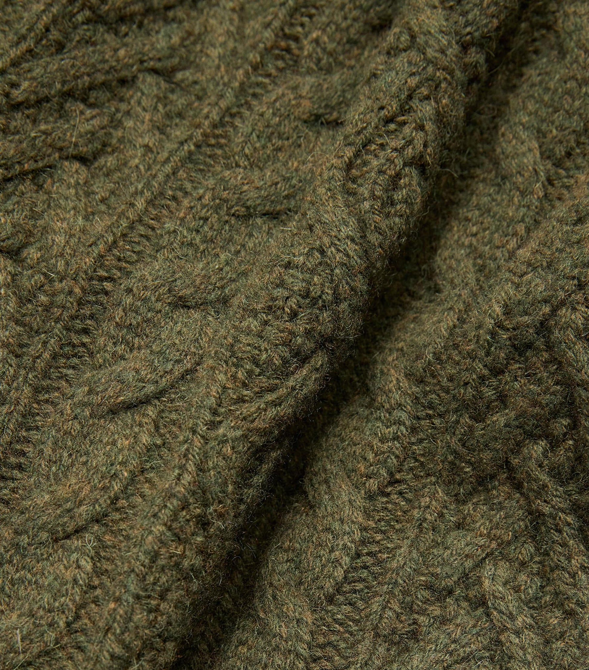 Polo Ralph Lauren Green Wool-Alpaca Cable-Knit Sweater