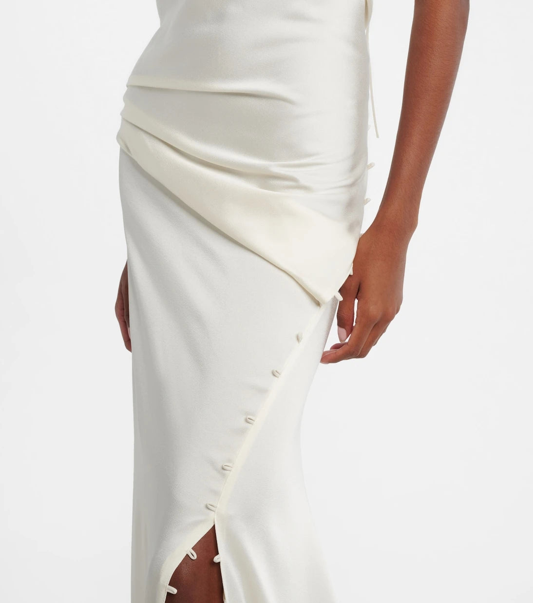 Victoria Beckham - Draped crêpe satin gown