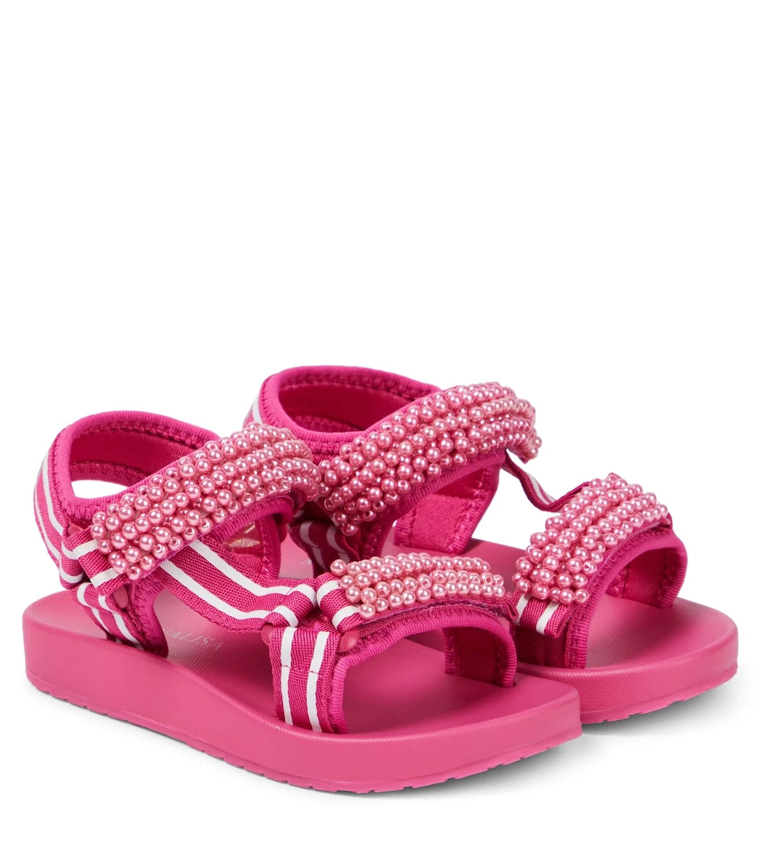 Monnalisa - Tecno faux pearl-embellished sandals
