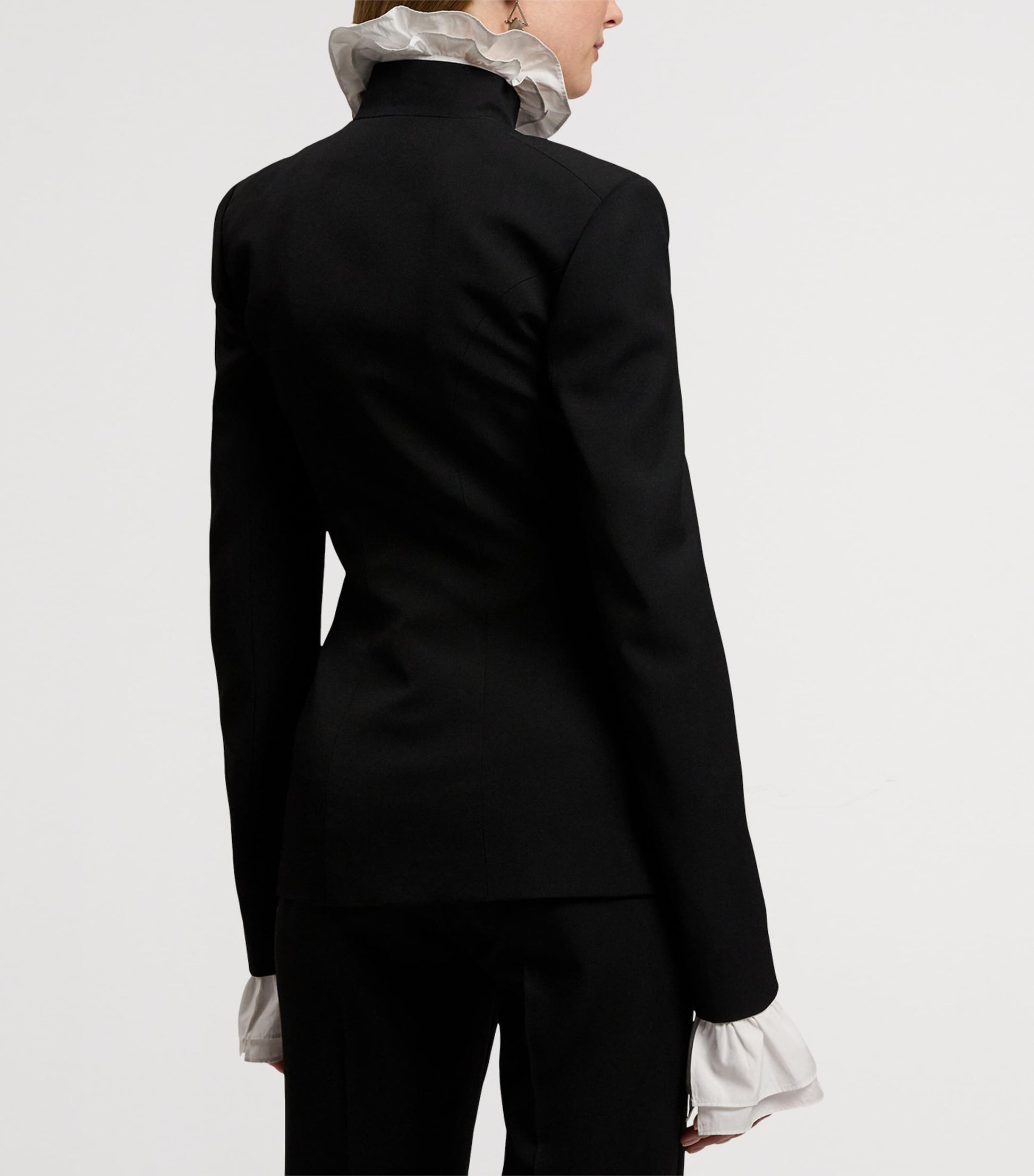 Ralph Lauren Collection Black Wool Grain de Poudre Eliza Jacket