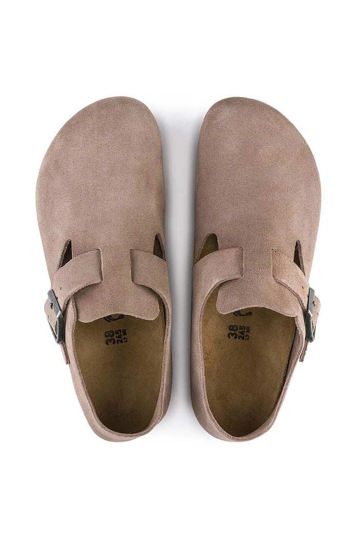 Половинки обувки от велур Birkenstock London