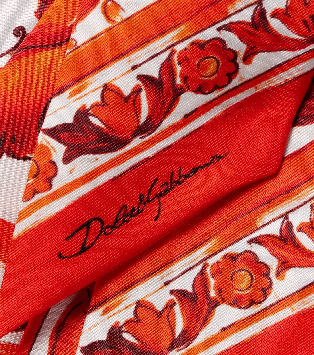 Dolce&Gabbana - Majolica silk twill scarf