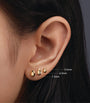 Faceted Pear Threaded Stud Earring (5.5mm)