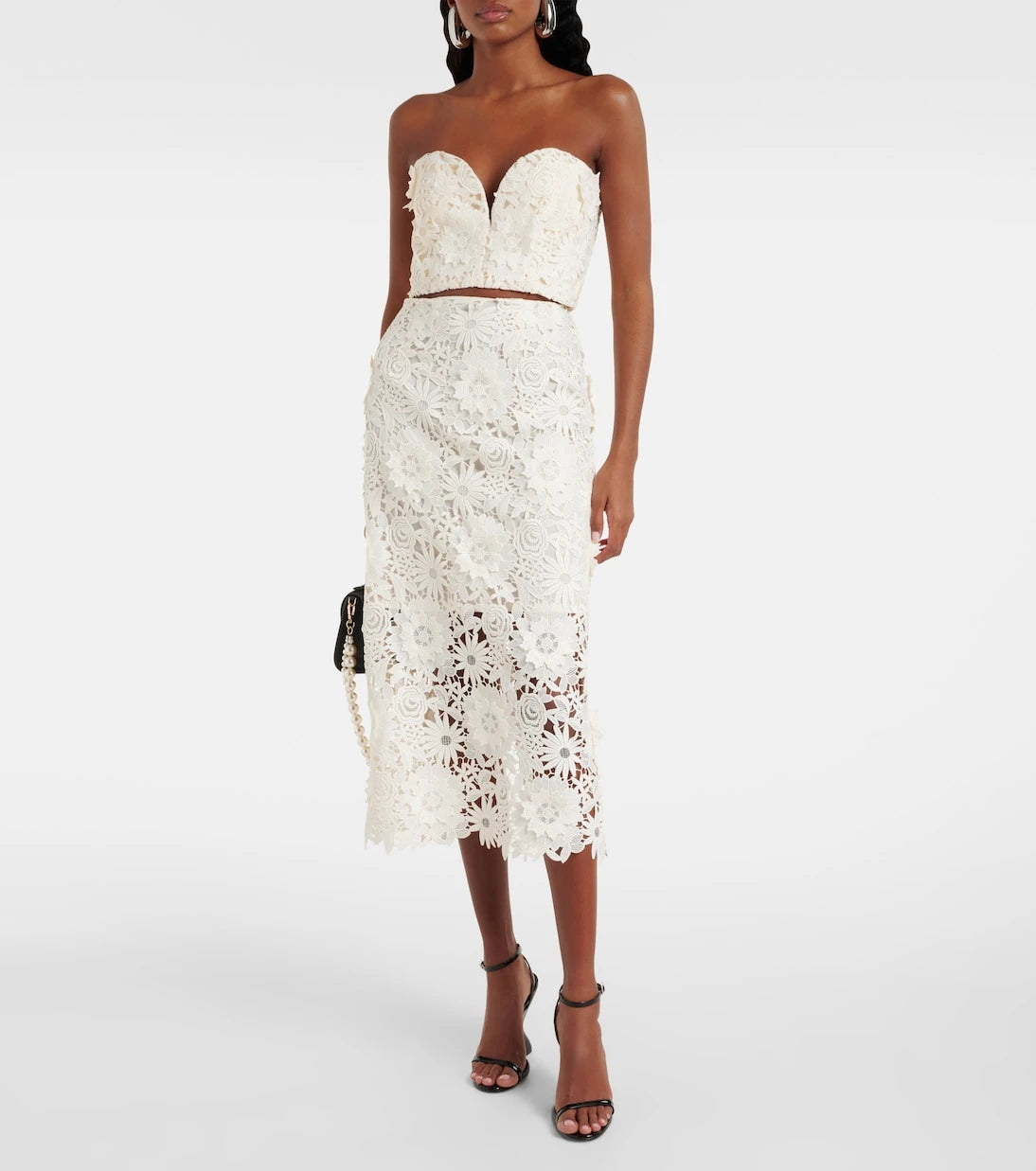 Rotate - Bridal lace pencil skirt