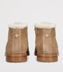 Bougeotte Beige Suede Shearling-Lined Boots