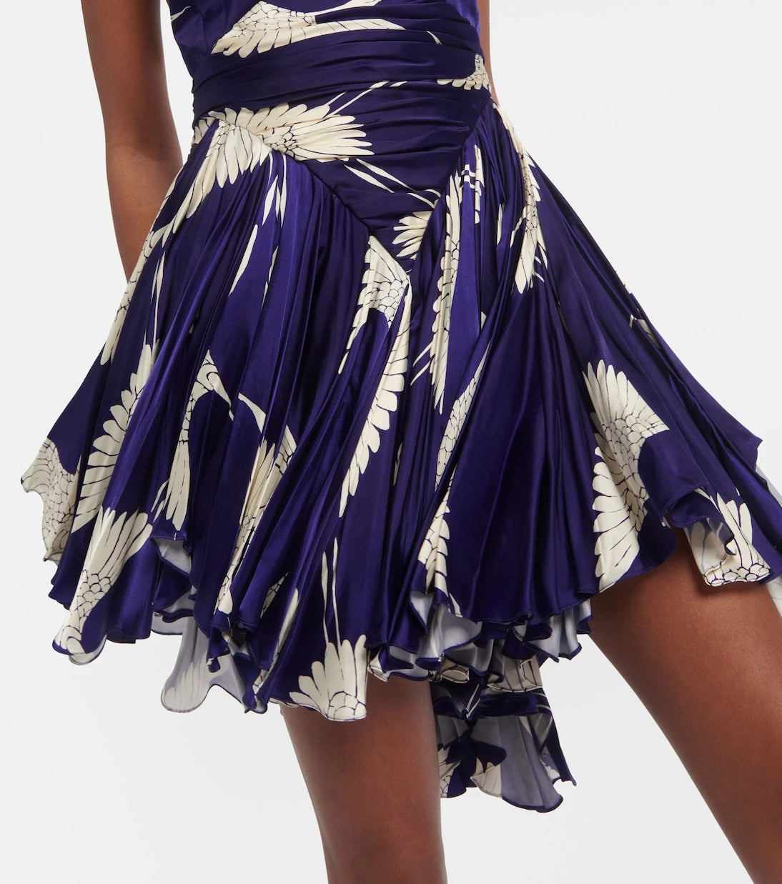 Khaite - Margot printed satin minidress