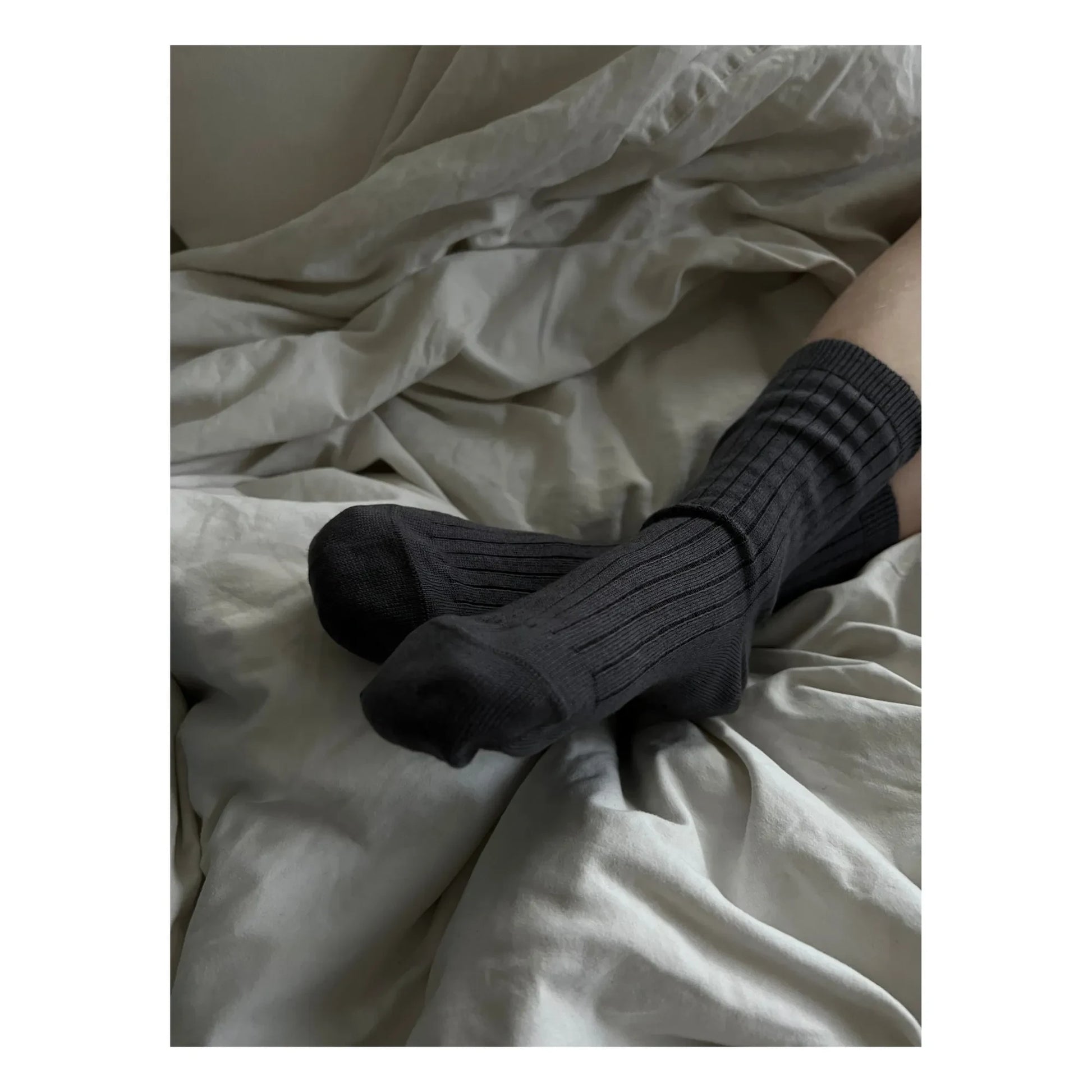 Holmm - Max Openwork Cashmere Socks | Charcoal grey