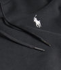 Black Cotton Polo Pony Hoodie