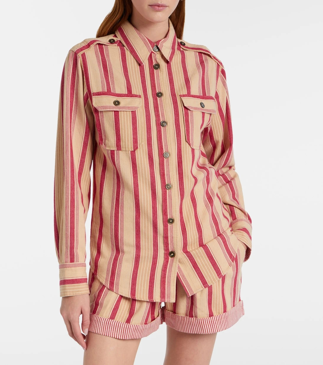 Marant Etoile - Gelva striped cotton shirt