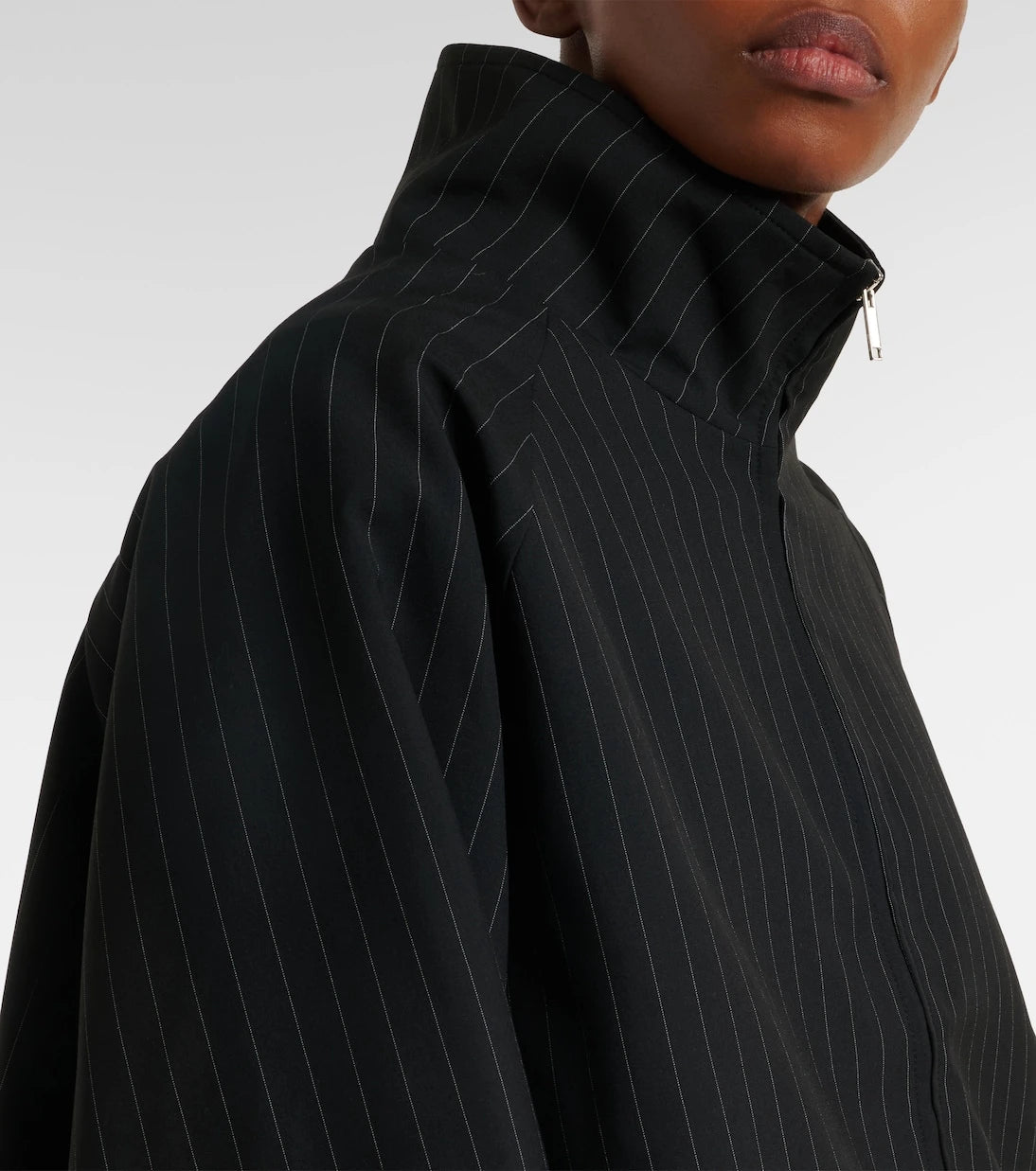 The Frankie Shop - Baxter oversized pinstripe blouson jacket
