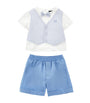 Waistcoat T-Shirt and Shorts Set (3-36 Months)