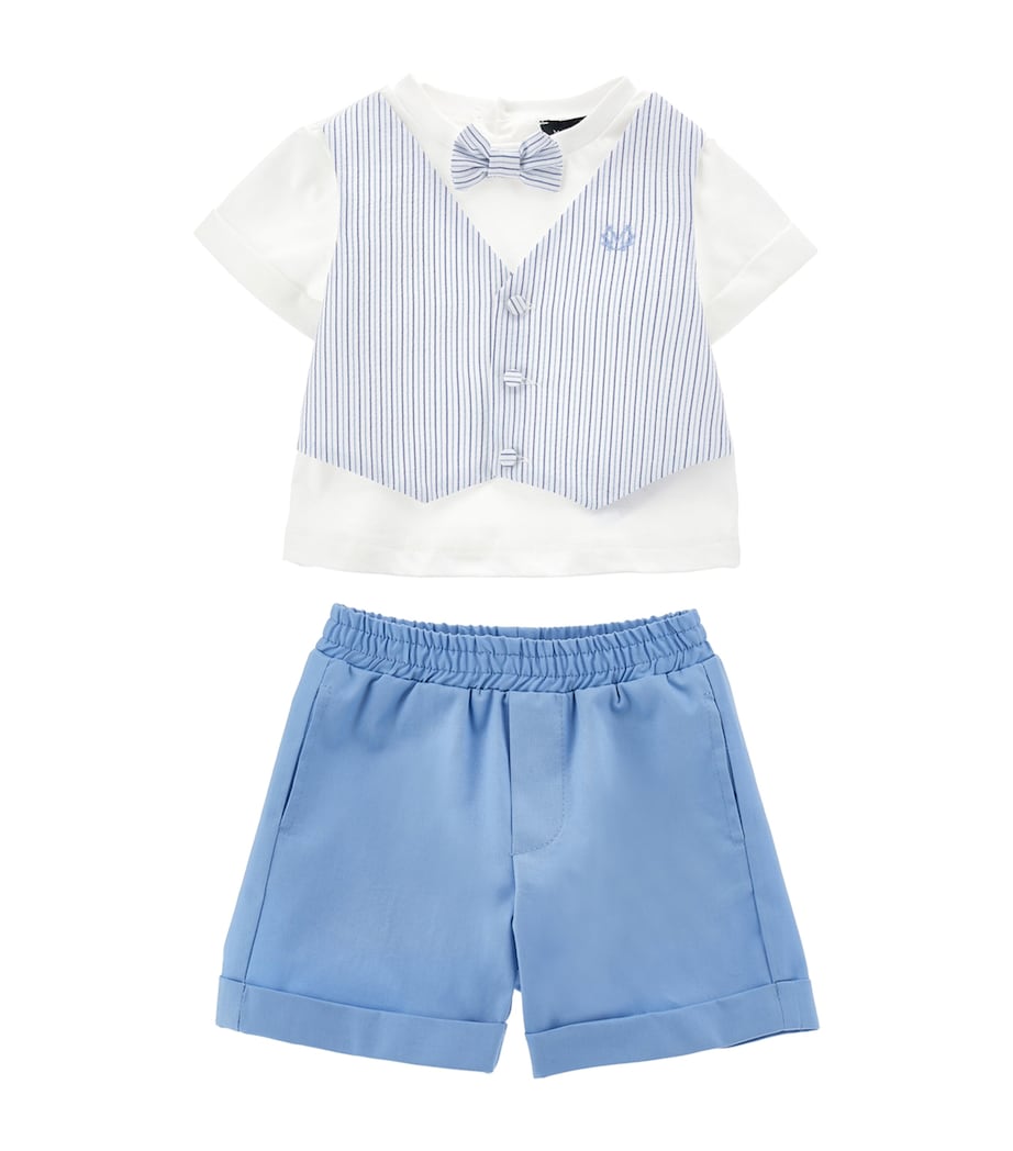 Waistcoat T-Shirt and Shorts Set (3-36 Months)