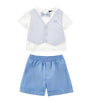 Waistcoat T-Shirt and Shorts Set (3-36 Months)