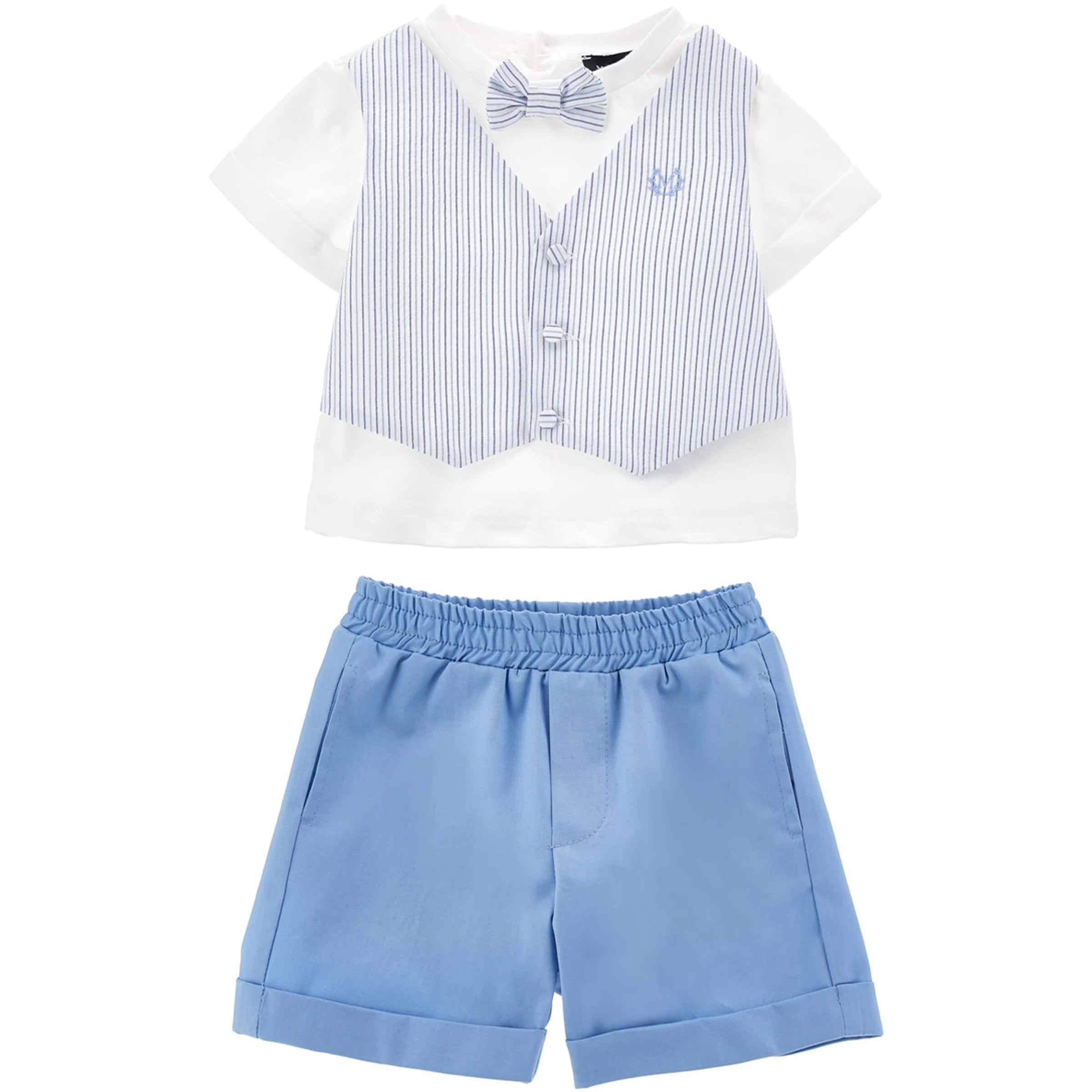 Waistcoat T-Shirt and Shorts Set (3-36 Months)
