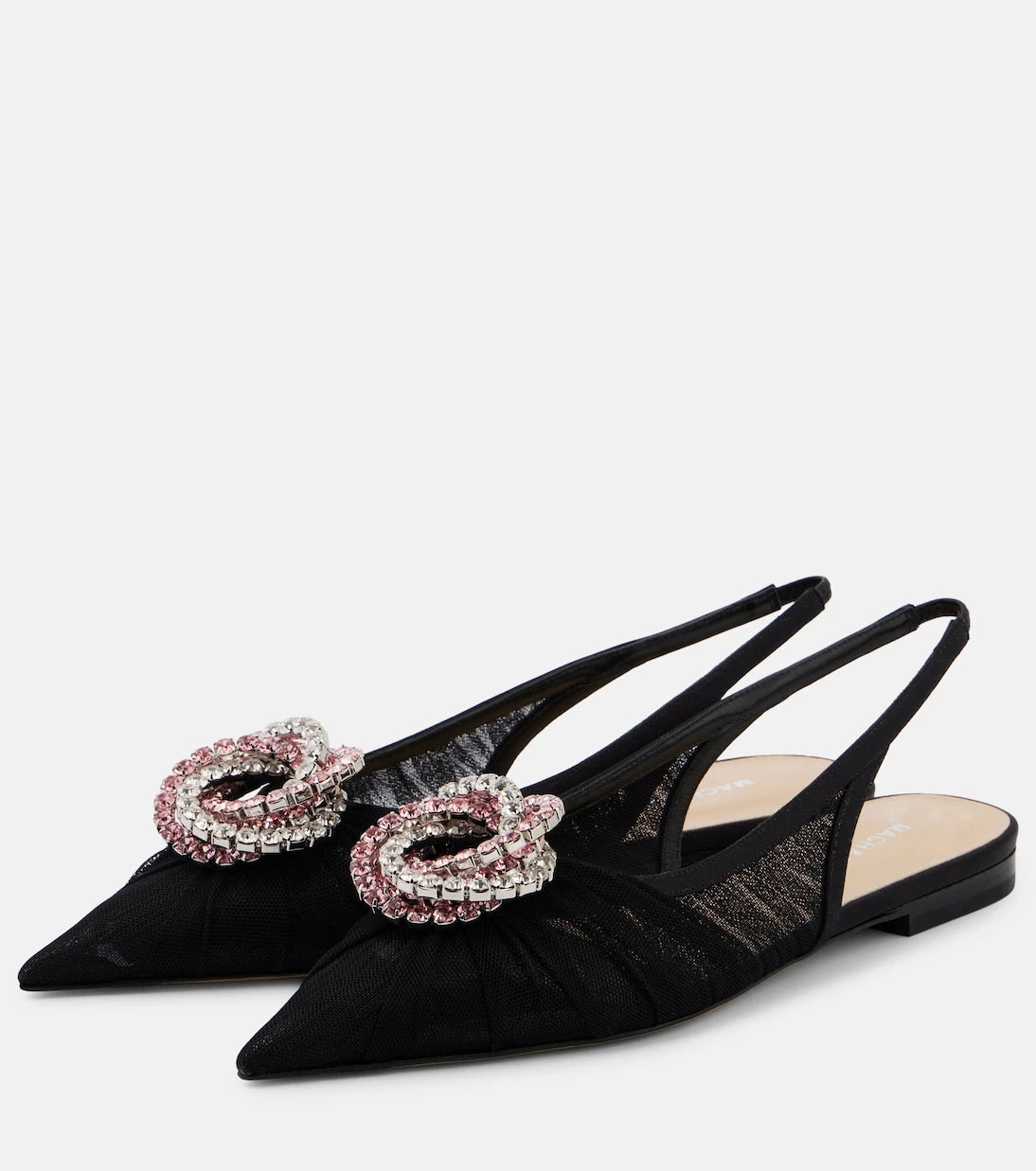 Mach & Mach - Galaxy tulle slingback flats