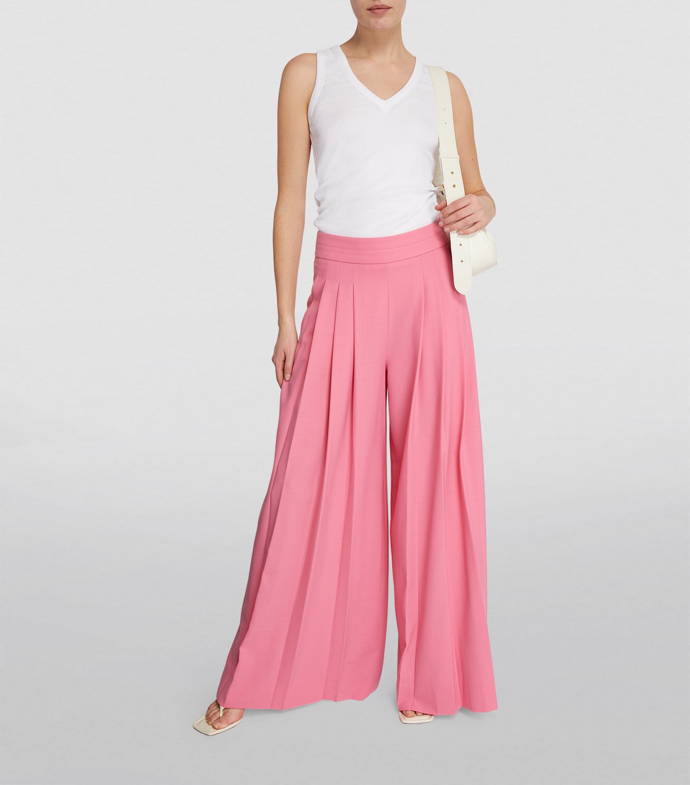 ME+EM White V-Neck Ribbed Ultimate Vest