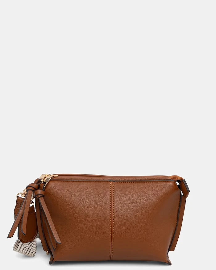 Medicine suni deri crossbody kadın çantası