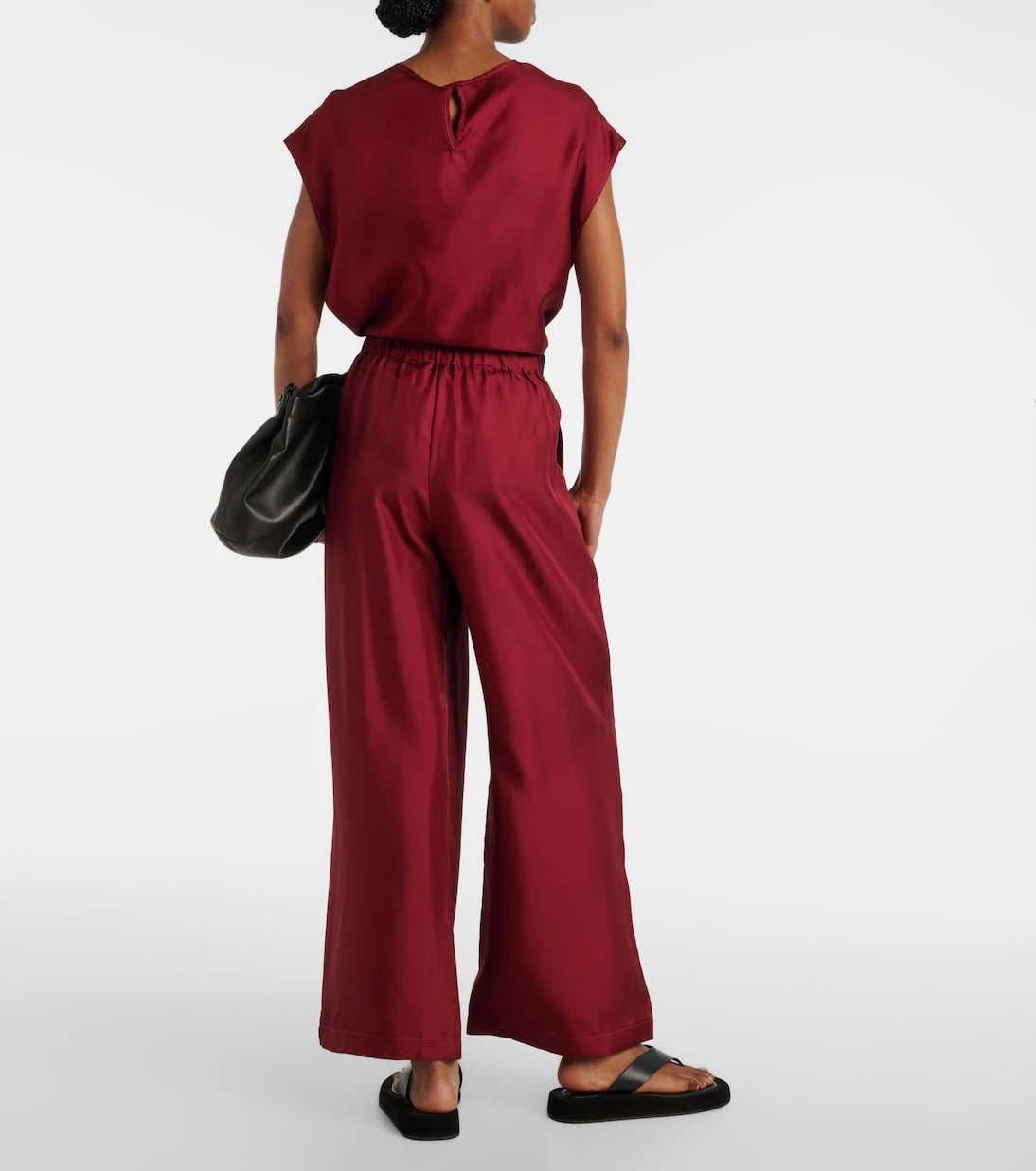 Asceno - Isola silk twill palazzo pants
