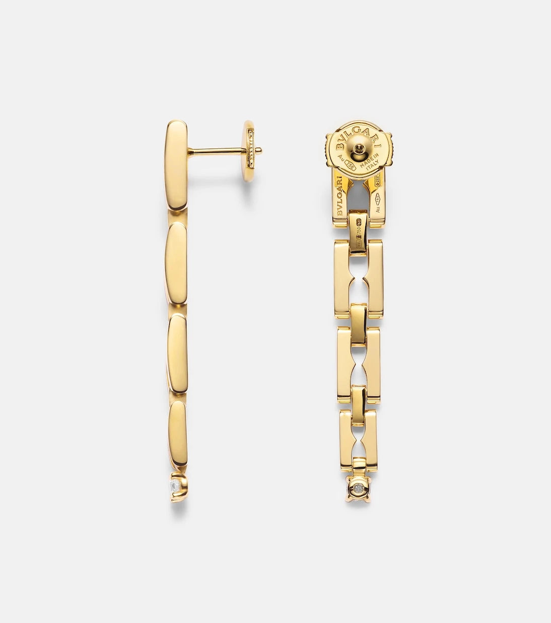 Bvlgari - B.zero1 18kt gold drop earrings with diamonds