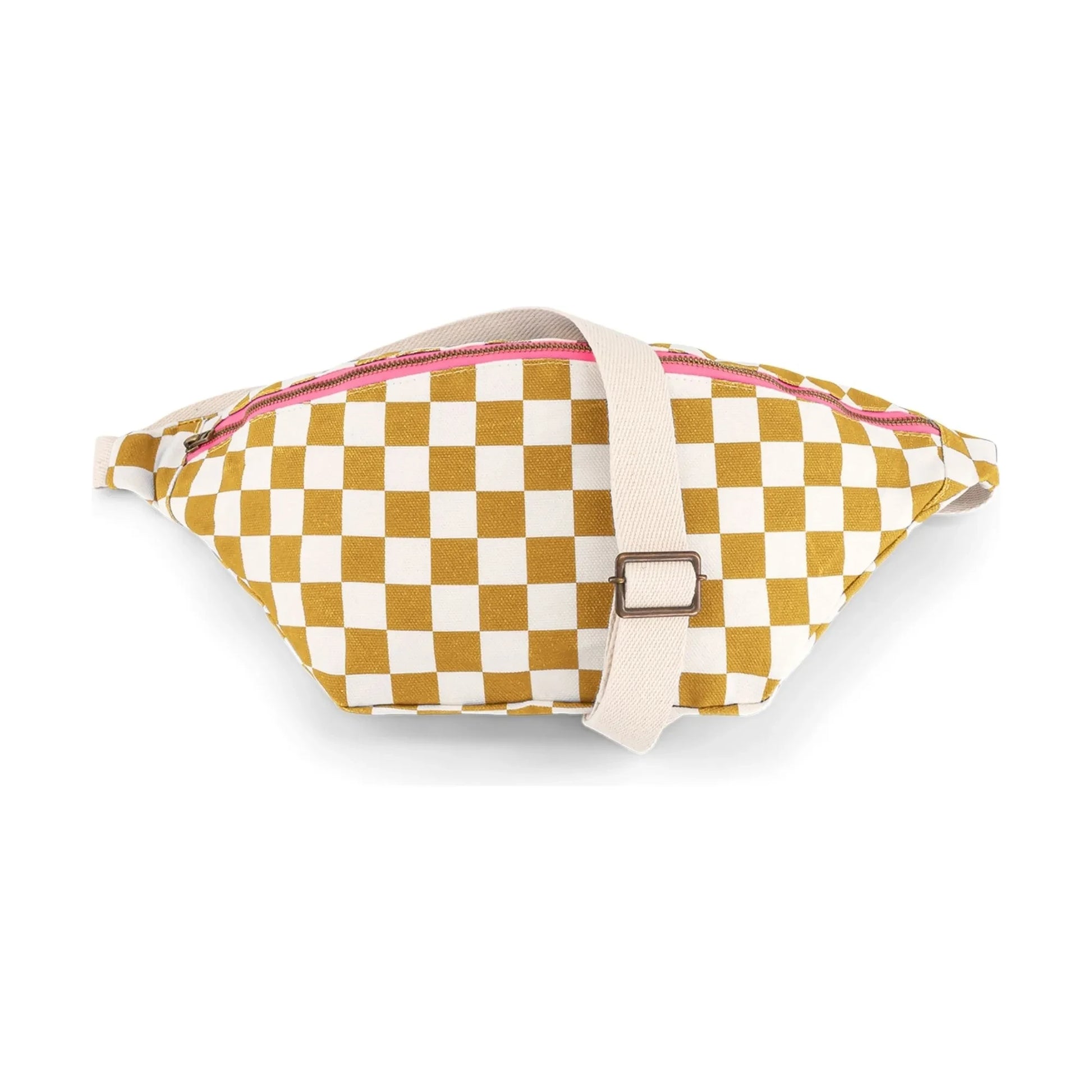 Rose in April - Check fanny pack | Caramel