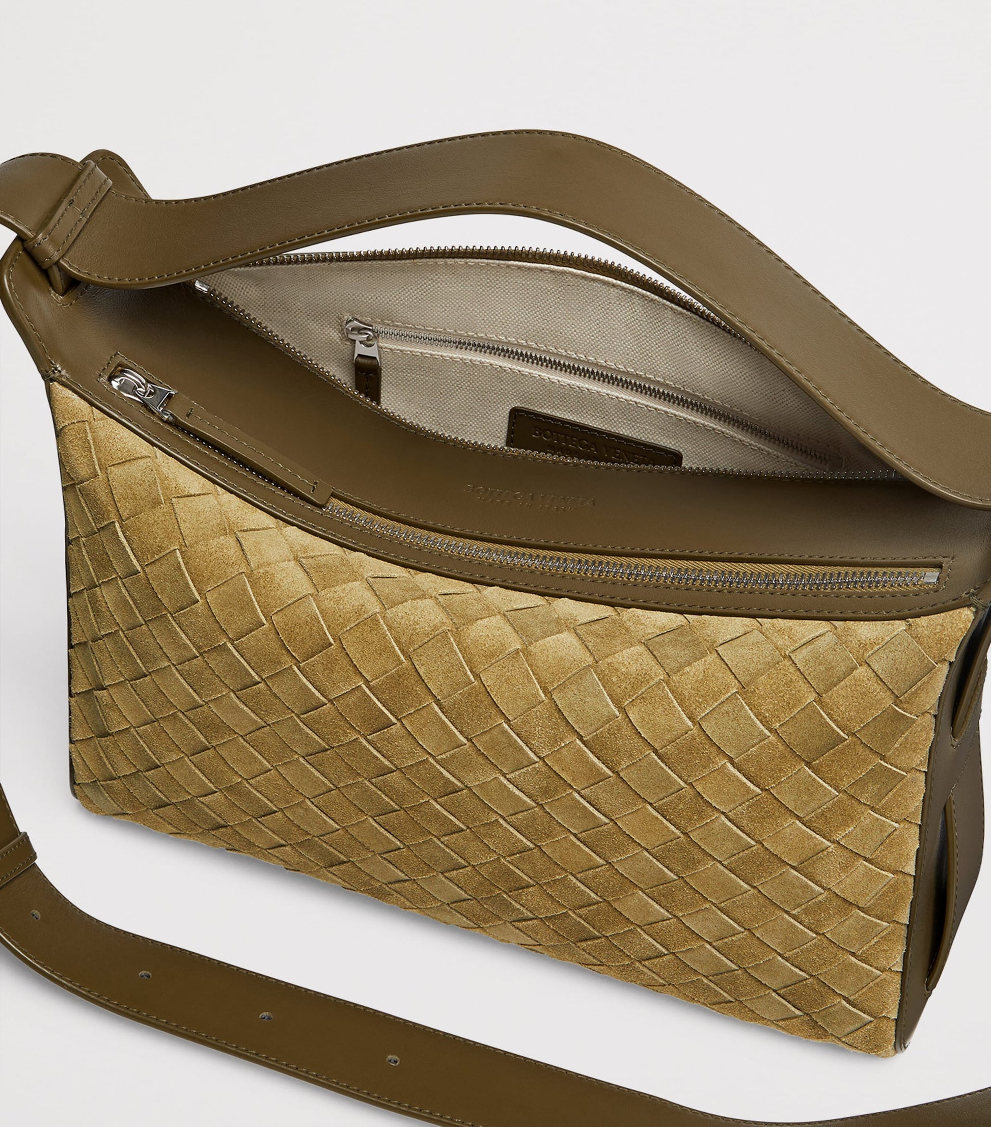 Suede Intrecciato Tribeca Cross-Body Bag