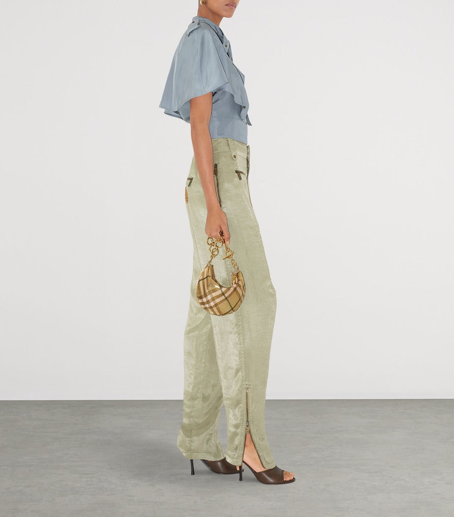 Beige Chainmail Shoulder Bag