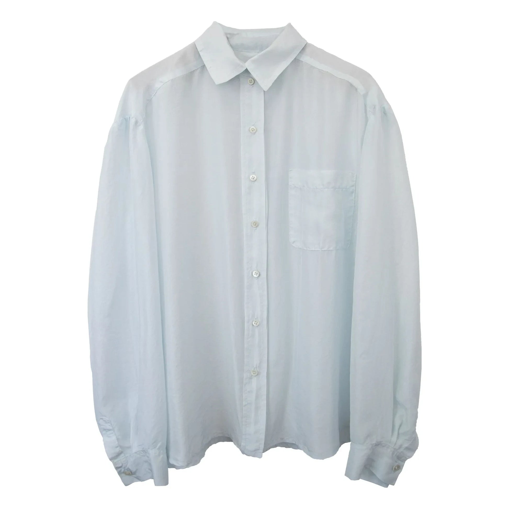 THEAVANT - Silk Pongee Man Shirt | Light Blue