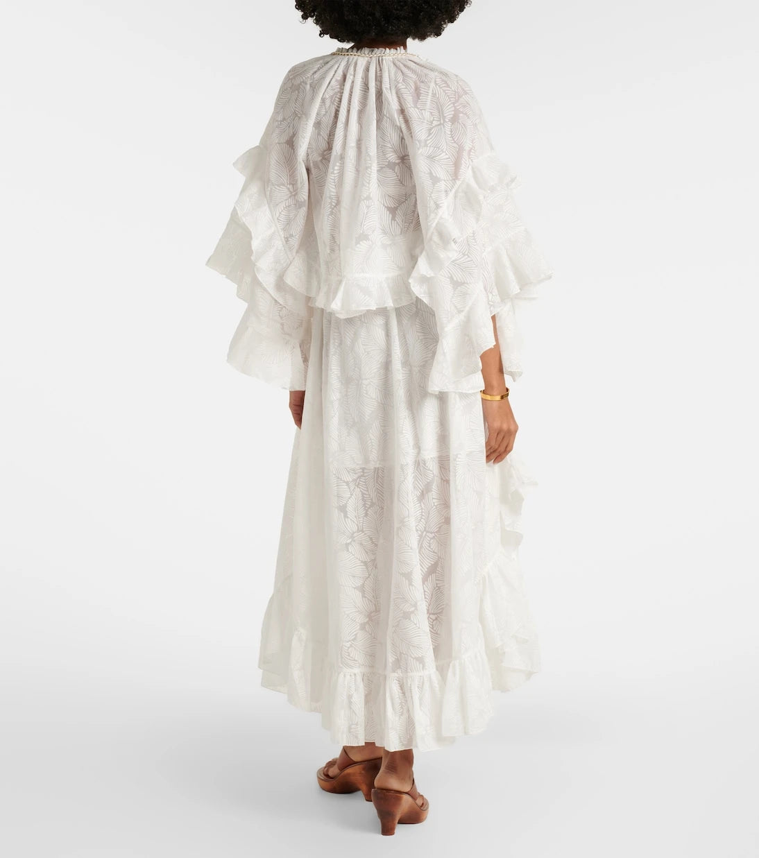 Zimmermann - Daylight ruffled cotton-blend maxi skirt
