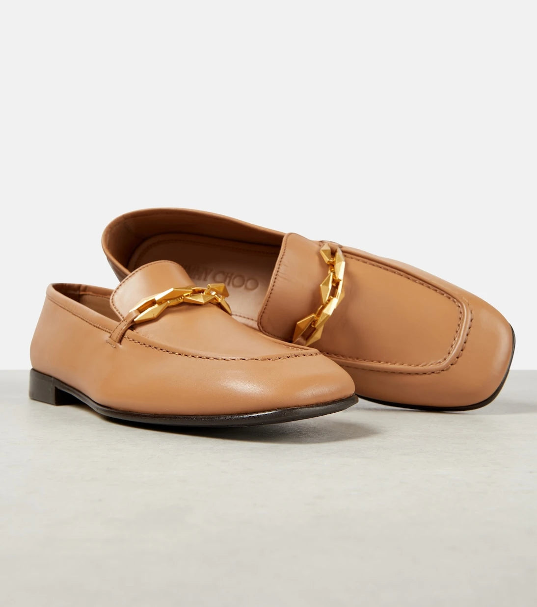 Jimmy Choo - Diamond Tilda leather loafers