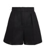 Max Mara Black Mesh Jersey Shorts