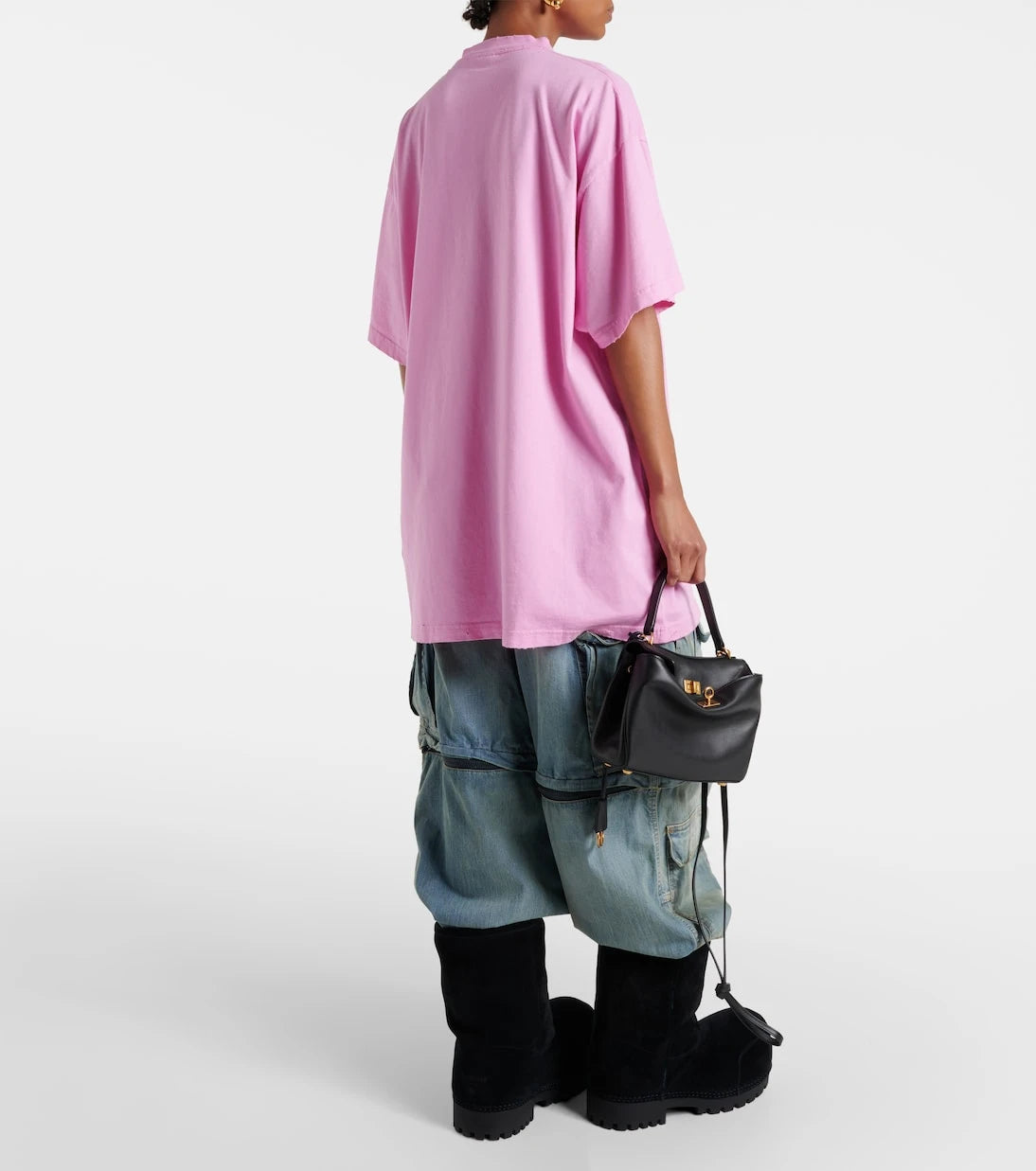Balenciaga - تي شيرت من القطن بطبعة