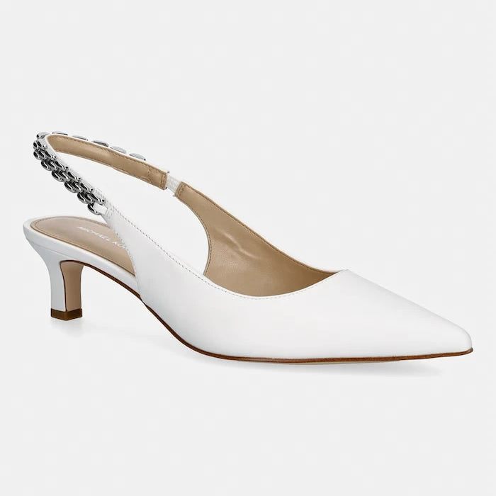 Кожени обувки с тънък ток MICHAEL Michael Kors Marcia Kitten Sling Pump