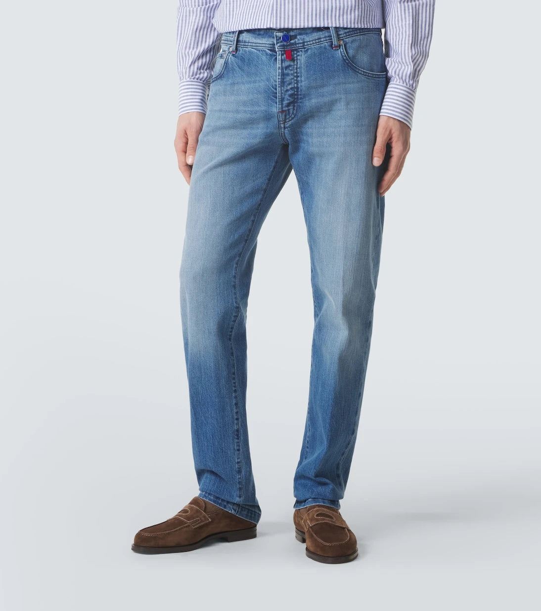 Kiton - بنطلون جينز بقصة ضيقة