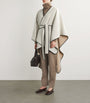 Johnstons Of Elgin Beige Wool-Cashmere Belted Cape