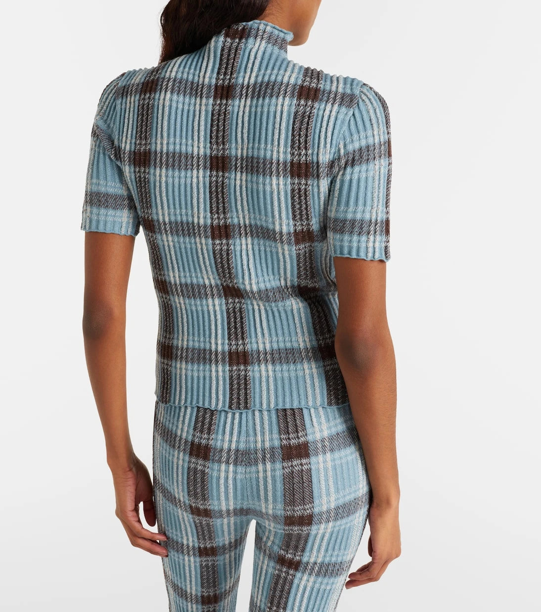 Acne Studios - Kosa checked wool-blend top