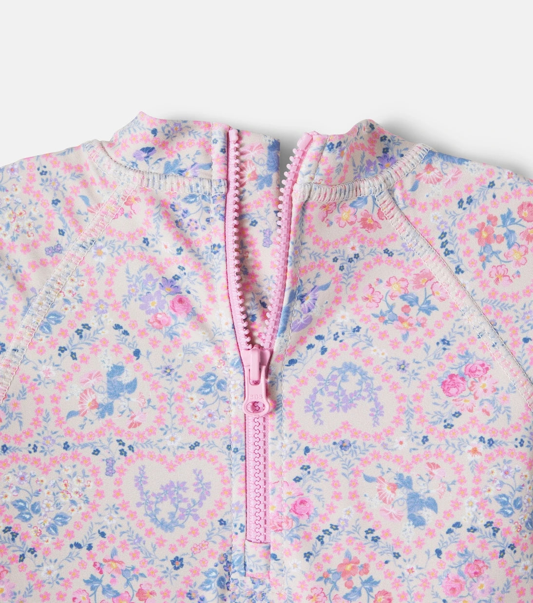 Wheat - Baby Cas floral rashguard swimsuit