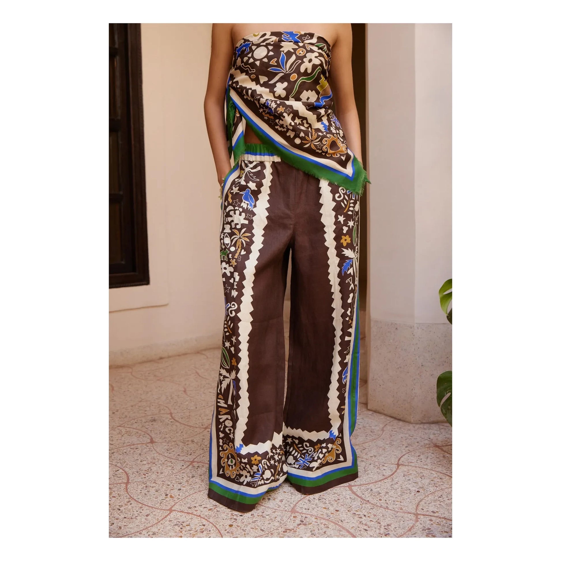 Alémais - Moroccan pants Linen | Brown